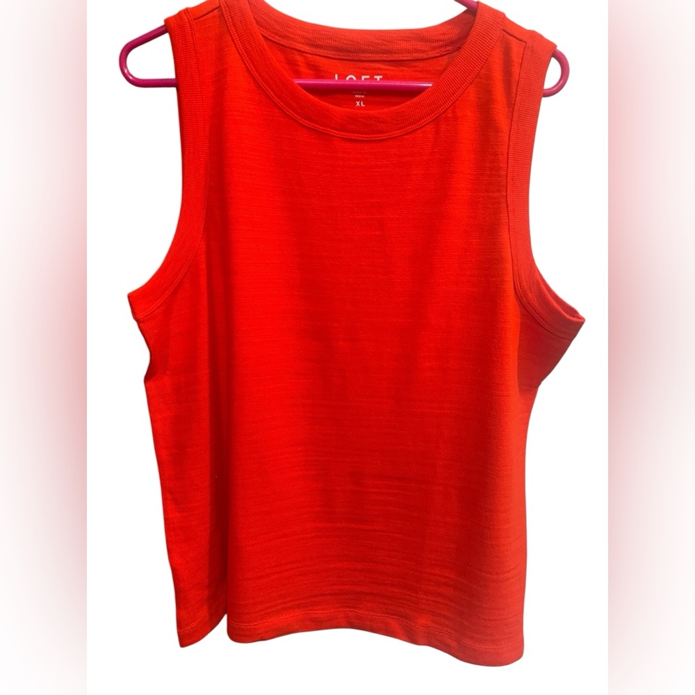 NWT - Loft - Harbor Tank Top - Red - XL - 100% Cotton - Picture 2 of 8